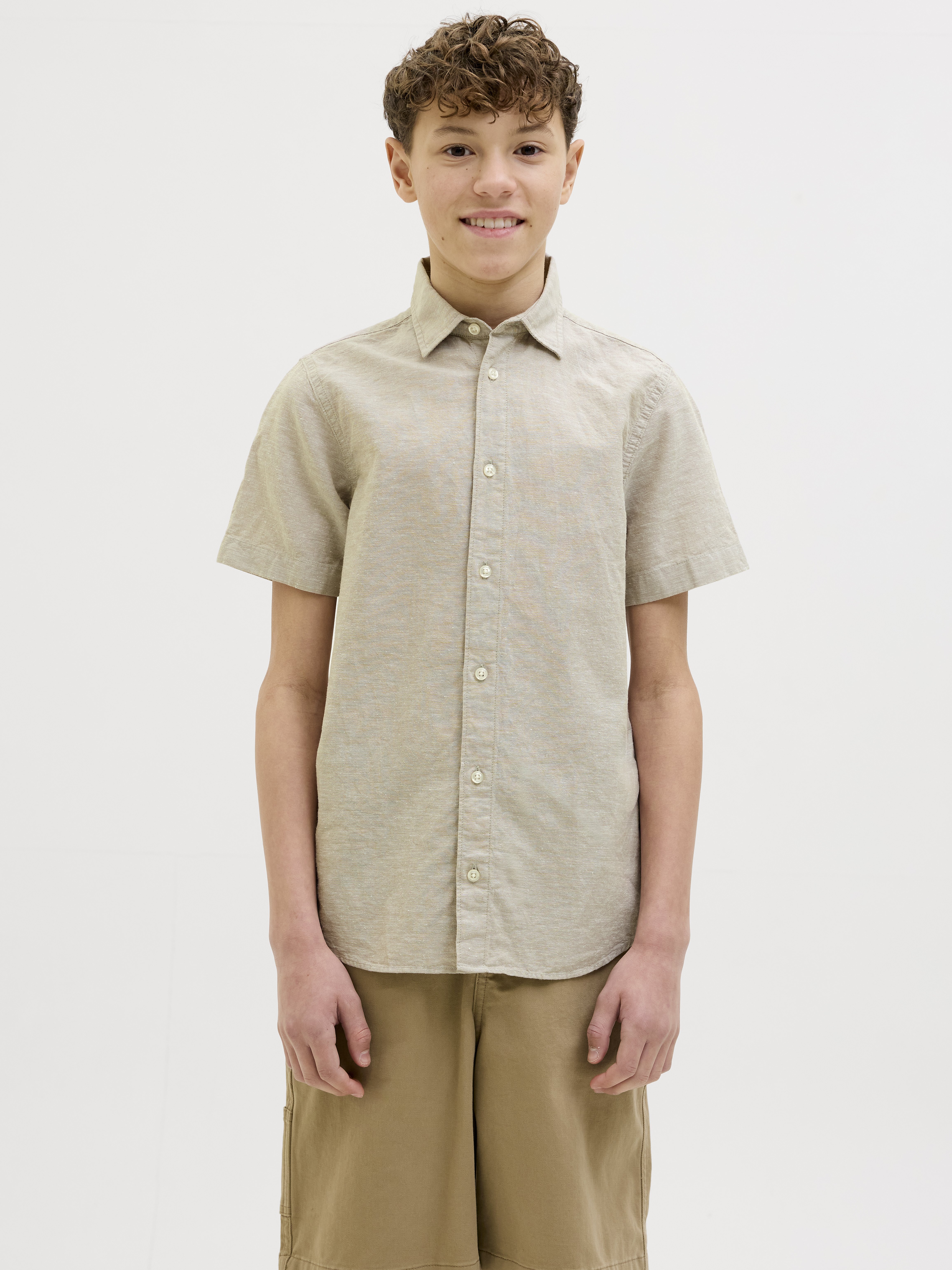 JACK&JONES - JJBREEZE LINEN SHIRT S/S - 12268986