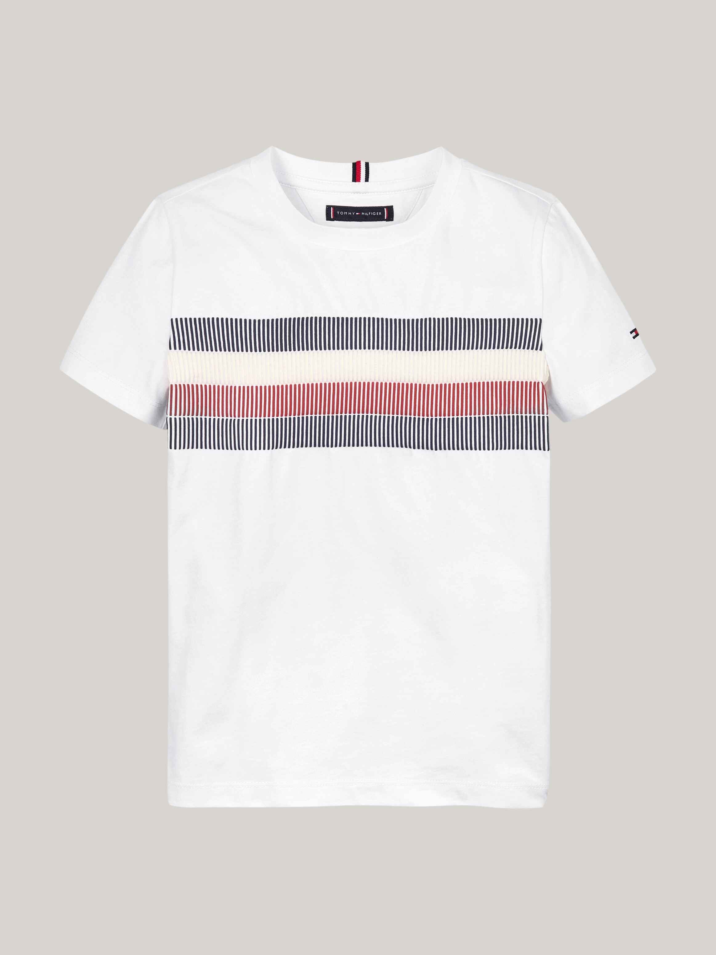 TOMMY HILFIGER - GLOBAL STRIPE PRINT TEE SS - KB0KB09385BS