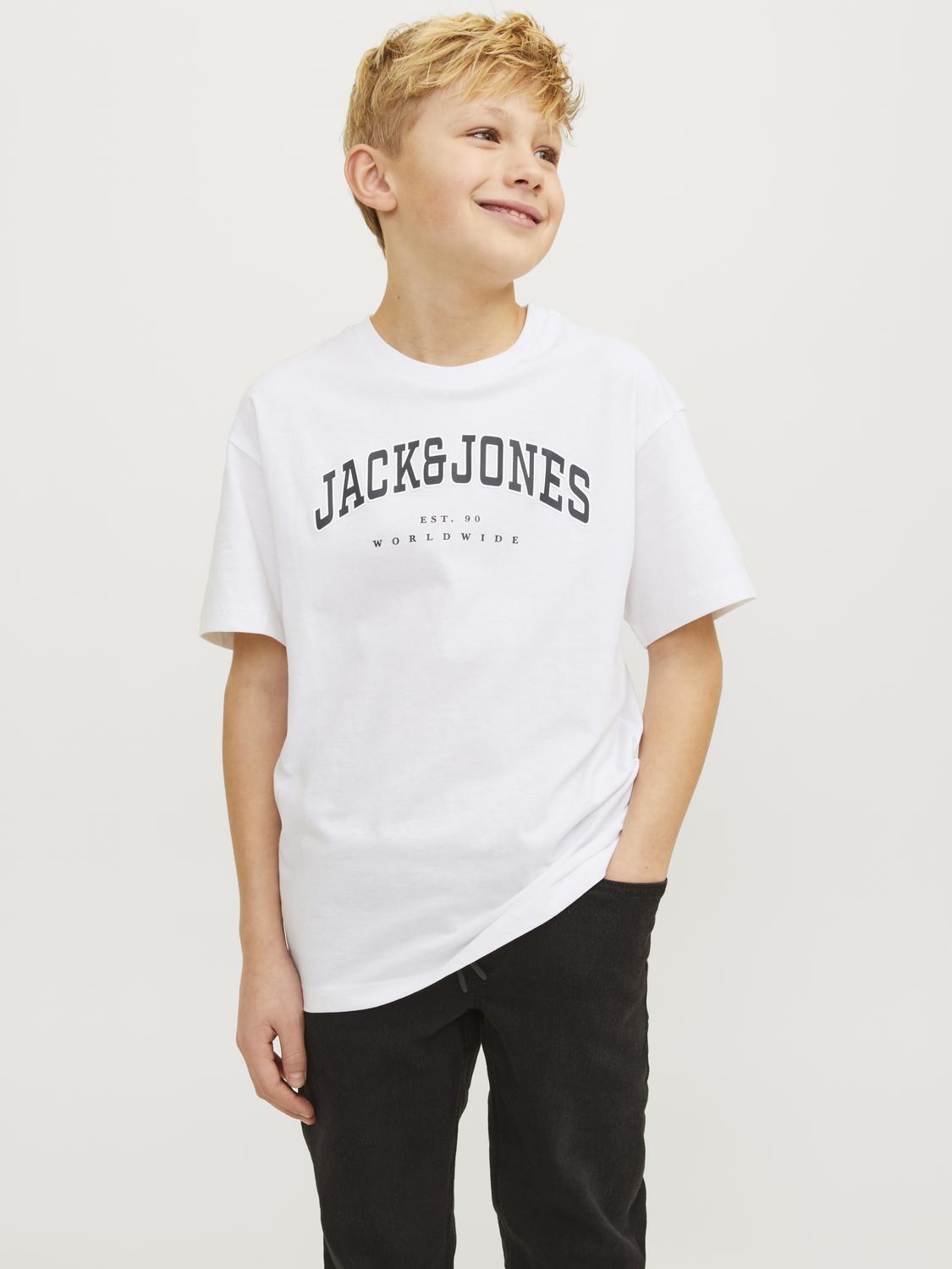 JACK&JONES - JJECALEB VARSITY TEE SS - 12258924