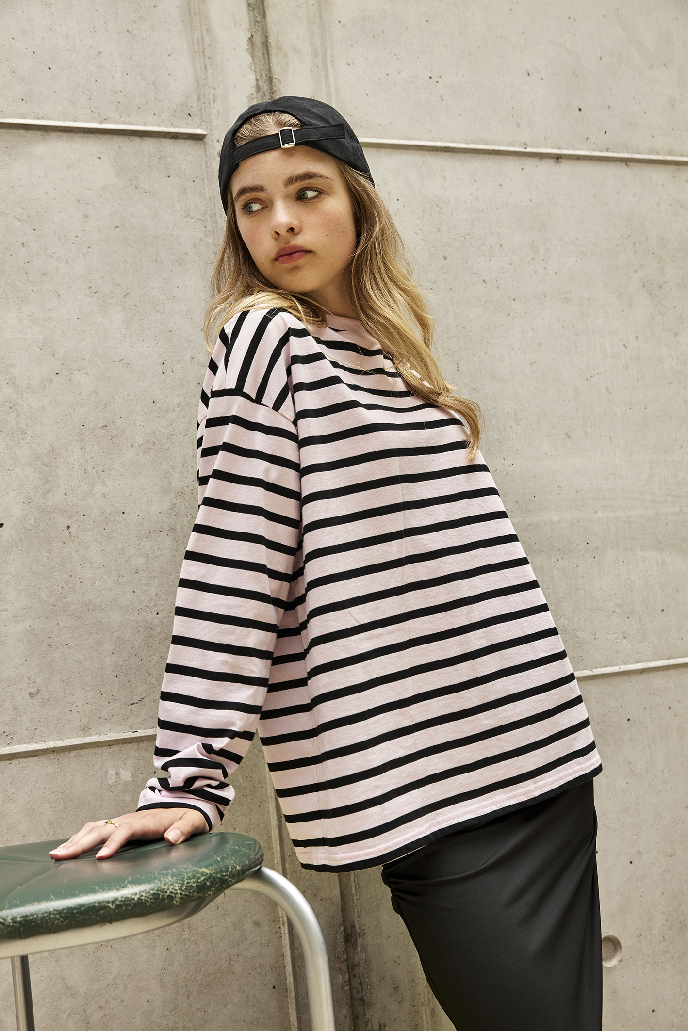 HOUNd - STRIPED OVERSIZE TEE L/S - 7240865