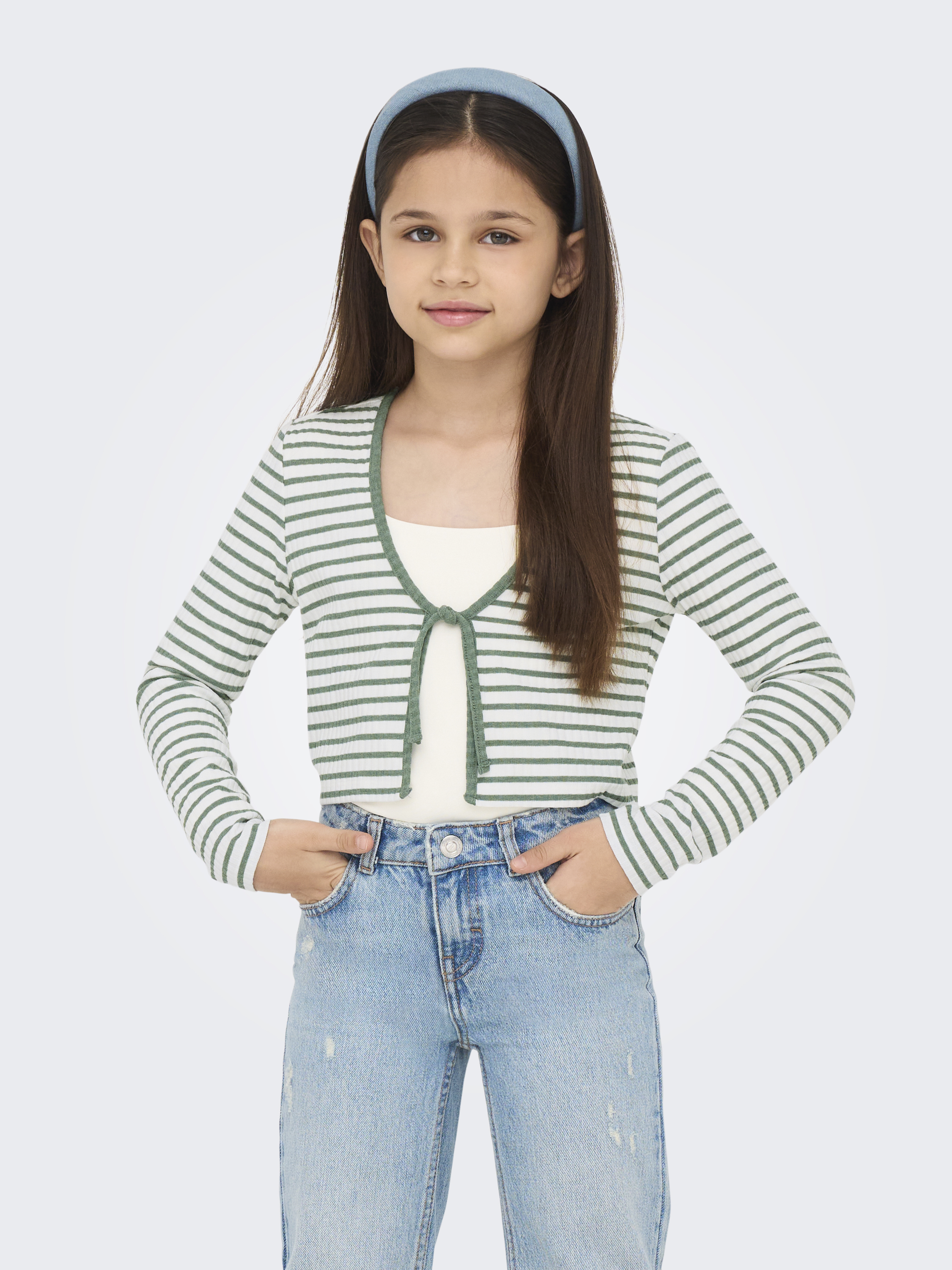 KIDS ONLY - KOGNELLA STRIPED L/S CARDIGAN - 15339730