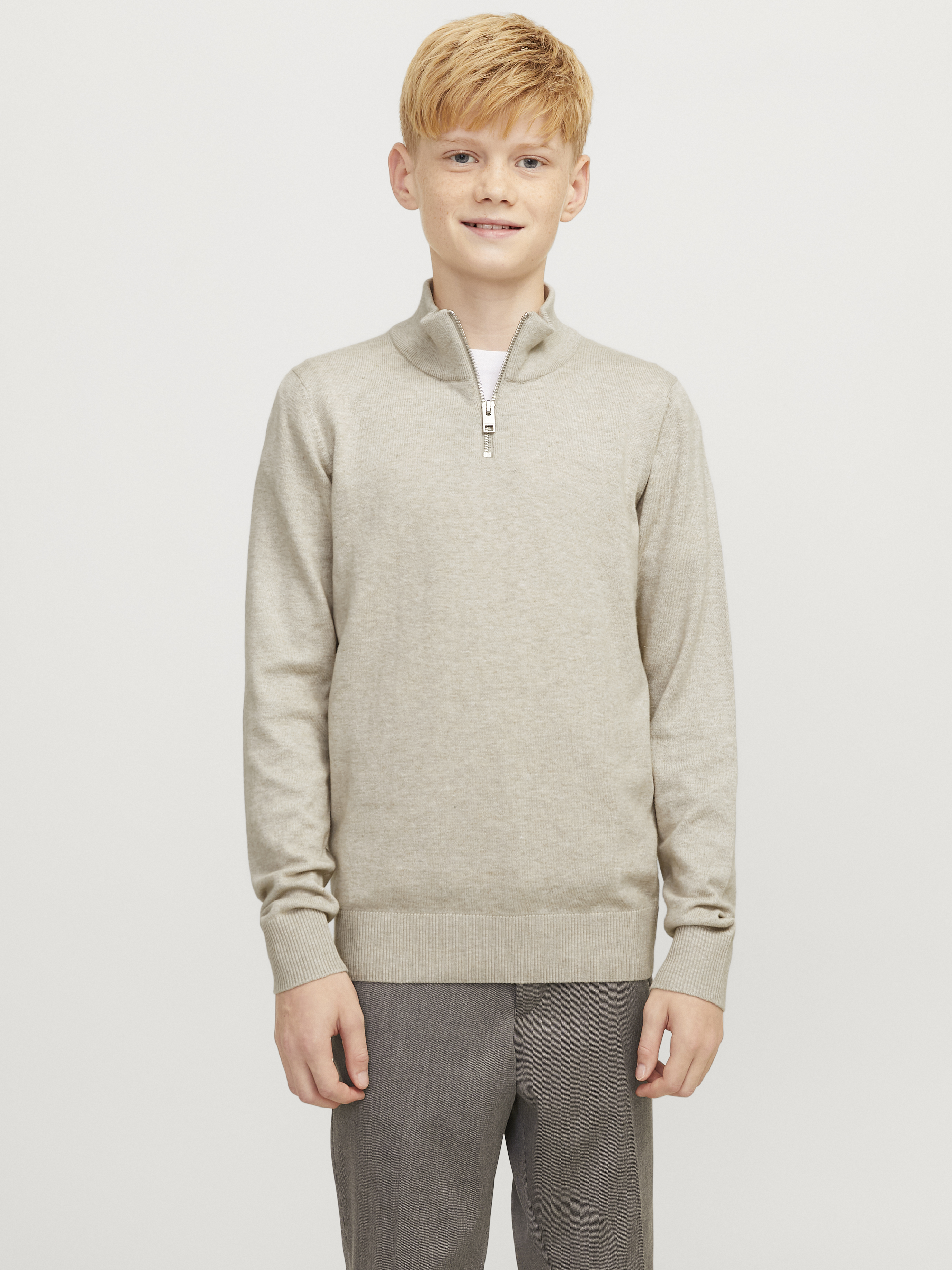 JACK&JONES - JJEEMIL KNIT HALF ZIP - 12268772