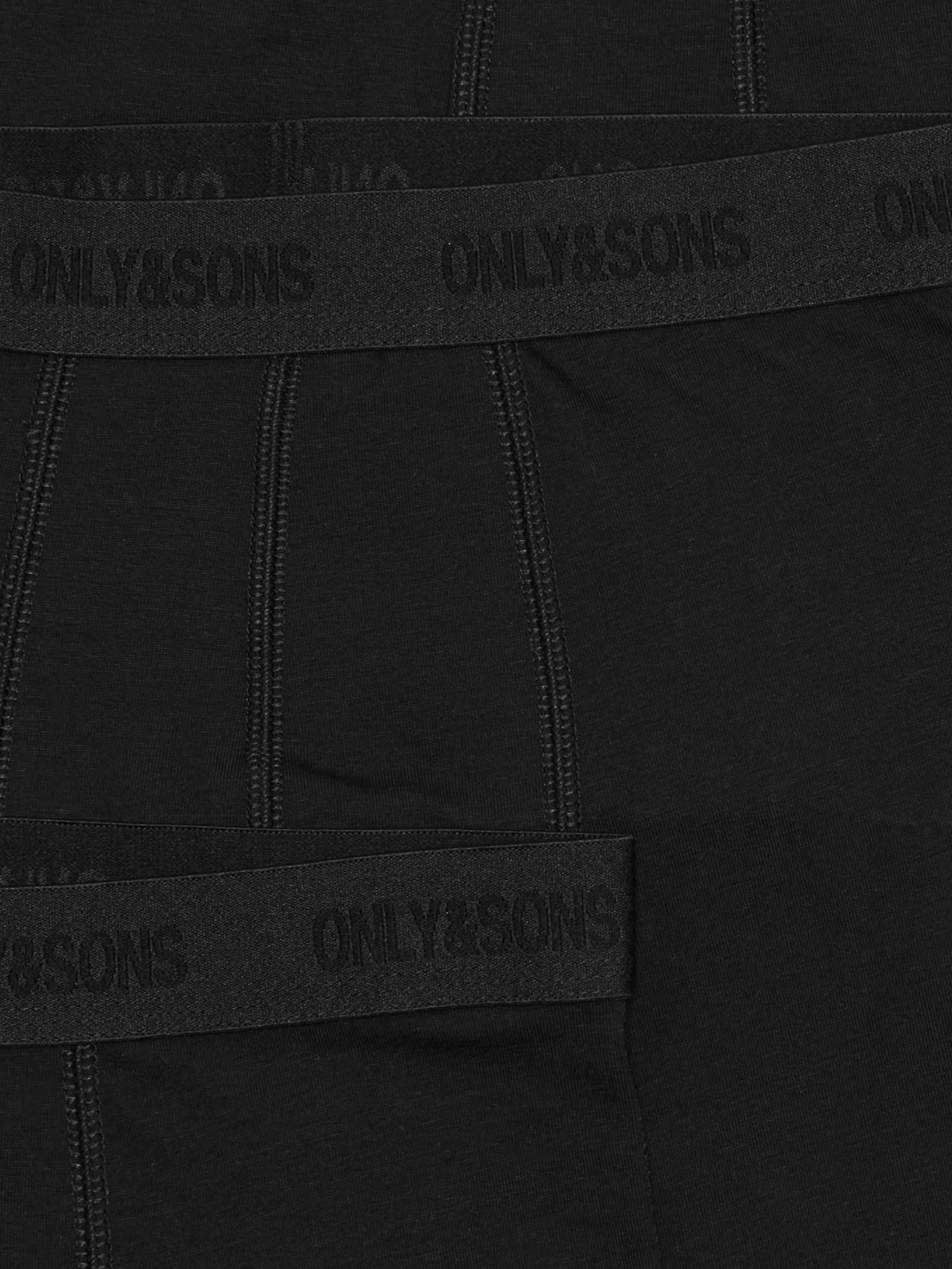 ONLY & SONS - OSJFITZ SOLID BLACK BOXER 3PK - 22032998