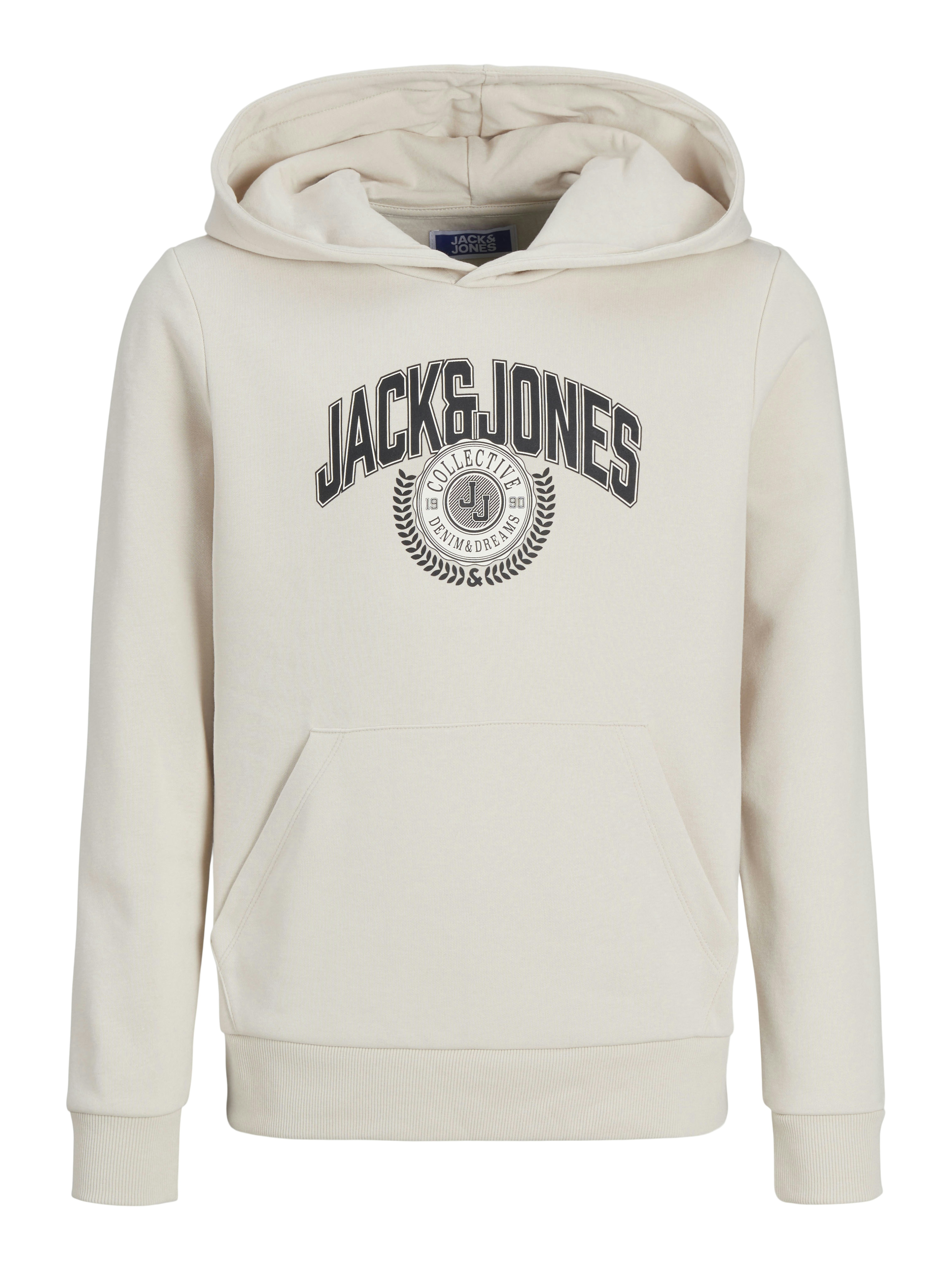 JACK&JONES - JJKAM VARSITY SWEAT HOOD - 12266761