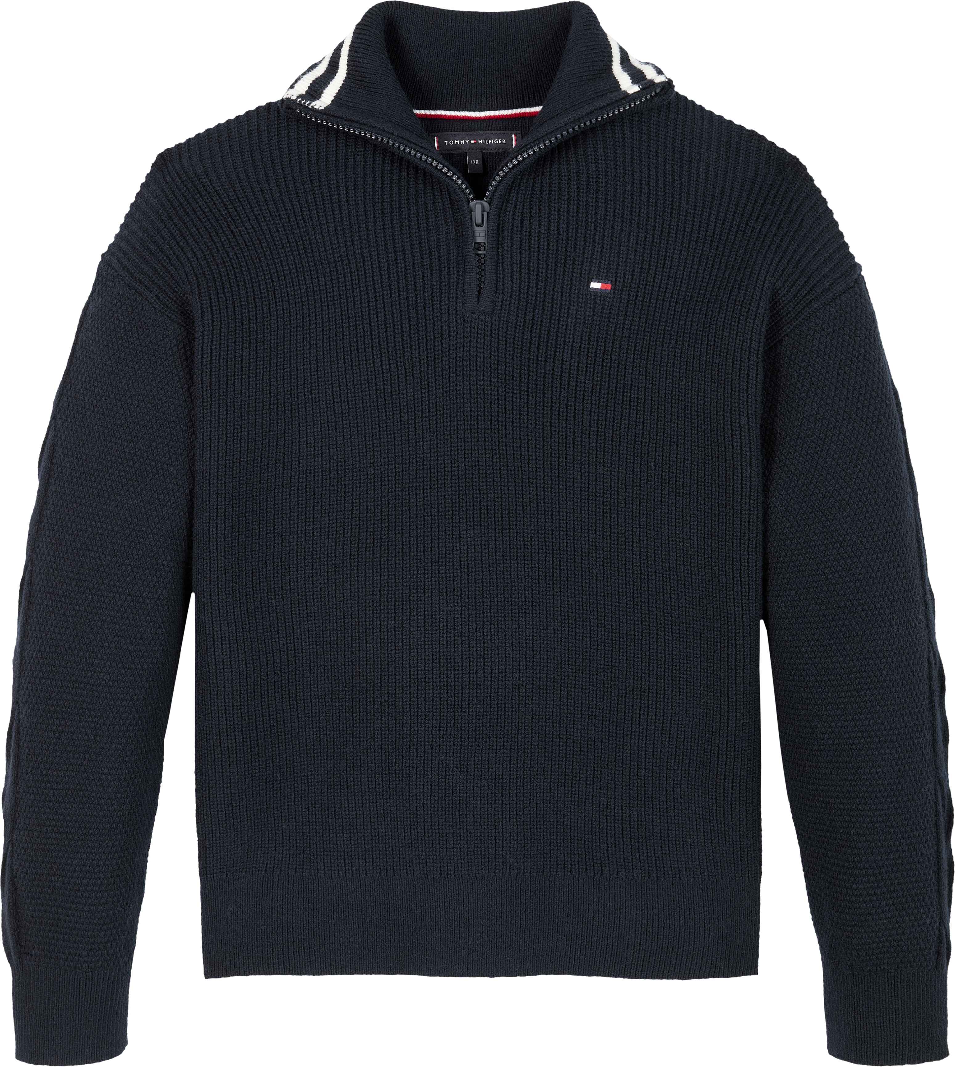 TOMMY HILFIGER - TURTLENECK HALF ZIP SWEATER - KB0KB09419DW5